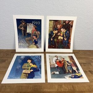 Vintage Norman Rockwell Scouting Through‎ the Eyes Set Of 4 Prints 11" X 14"